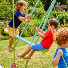 Tp Double Swing & Glider Set - SWINGS/SLIDE OUTDOOR GAMES - Beattys of Loughrea