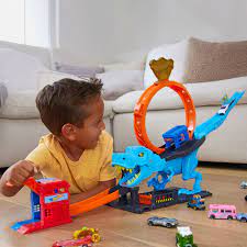 Hot Wheels City T Rex Chomp Down Play Set - CARS/GARAGE/TRAINS - Beattys of Loughrea