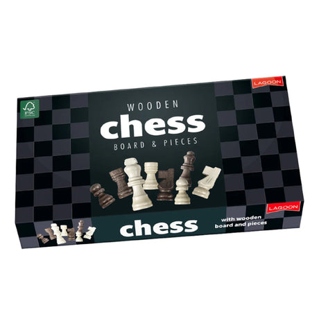 Lagoon Wooden Chess Set with Folding Board - BOARD GAMES / DVD GAMES - Beattys of Loughrea