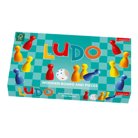 Lagoon Wooden Ludo Set with Folding Board - BOARD GAMES / DVD GAMES - Beattys of Loughrea