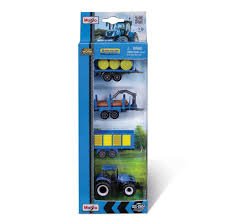 Maisto Mini Working Machines - 4 Pack Of Tractors New Holland - FARMS/TRACTORS/BUILDING - Beattys of Loughrea