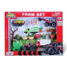 Maisto Mini Working Machines - Super Farm Set Massey Ferguson - FARMS/TRACTORS/BUILDING - Beattys of Loughrea