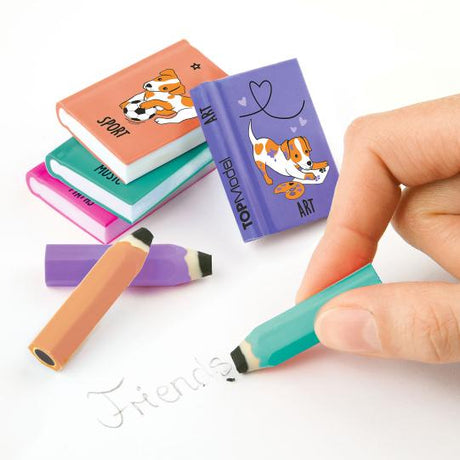 Topmodel Eraser Set Mini School Books & Pencils - ART & CRAFT/MAGIC/AIRFIX - Beattys of Loughrea