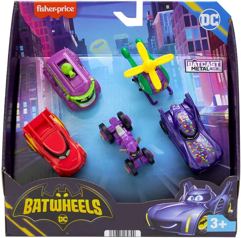 Fisher Price Batwheels Vehicle 5-Pack - Confetti - FARMS/TRACTORS/BUILDING - Beattys of Loughrea