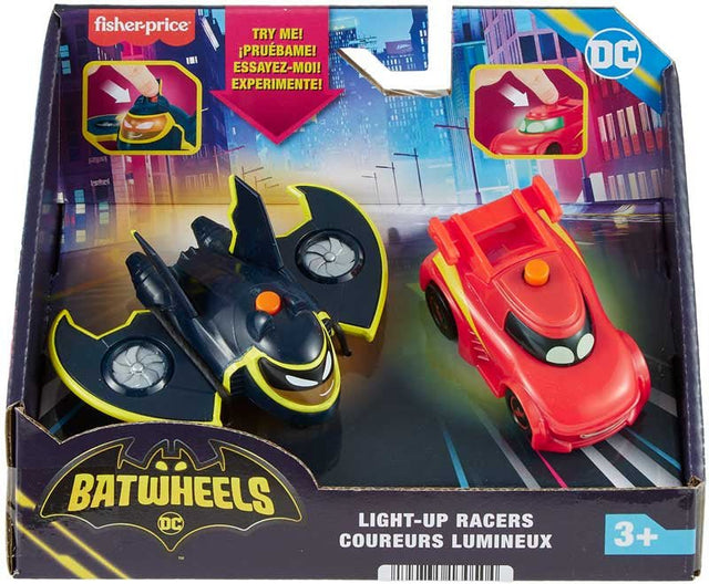 Fisher Price Batwheels 1:55 Light Up Racers 2Pk (Redbird & Batwing) - FARMS/TRACTORS/BUILDING - Beattys of Loughrea