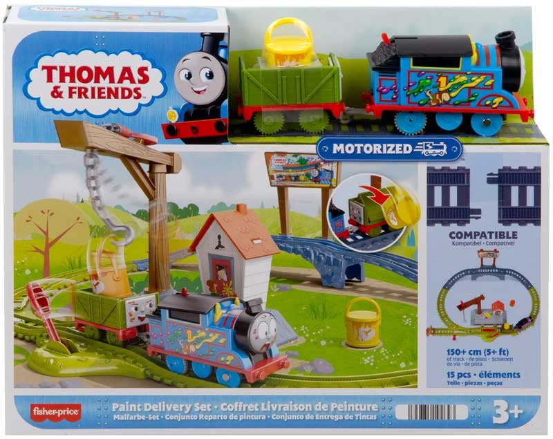 Thomas & Friends Topsy Turvy Paint Delivery Set - FARMS/TRACTORS/BUILDING - Beattys of Loughrea