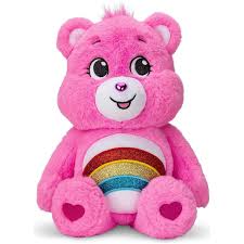 Care Bears 35cm Glitter Belly Medium Plush - Cheer Bear - SOFT TOYS - Beattys of Loughrea