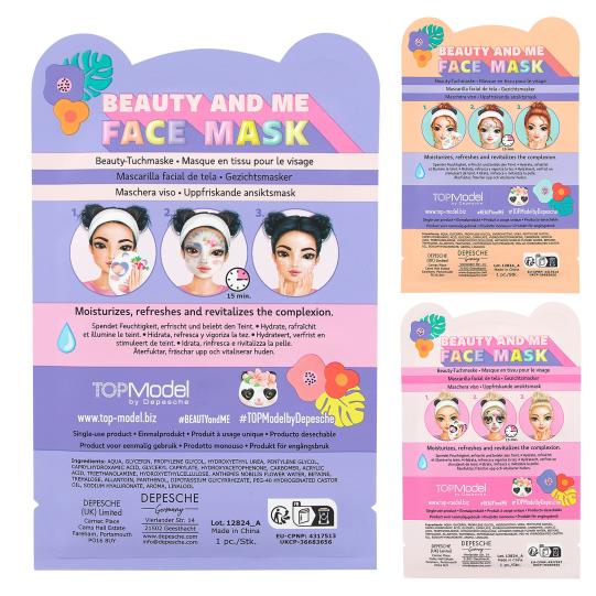 Topmodel Face Mask Animal Beauty And Me - JEWELLERY / HAIR ACCS - Beattys of Loughrea