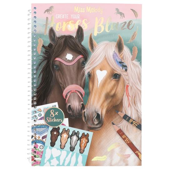 Miss Melody Create Your Horses Blaze Colouring Book - BOOKS - Beattys of Loughrea