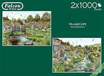 Falcon 2 x 100 piece Puzzle - Villiage Life - JIGSAWS - Beattys of Loughrea