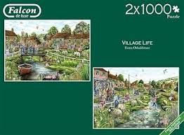 Falcon 2 x 100 piece Puzzle - Villiage Life - JIGSAWS - Beattys of Loughrea