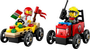 Lego 60458 City Pizza vs. Fire Truck Race Car Pack - CONSTRUCTION - LEGO/KNEX ETC - Beattys of Loughrea