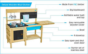 Tp Deluxe Wooden Mud Kitchen - SWINGS/SLIDE OUTDOOR GAMES - Beattys of Loughrea
