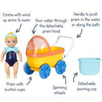 Baby Born Splish Splash Pram With Emma - DOLL ACCESSORIES/PRAMS - Beattys of Loughrea