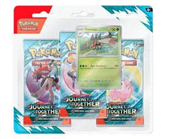 Pokemon TCG: Scarlet & Violet 9 – Journey Together - 3 - Pack Blister - HALLOWEEN, PKT MONEY, JOKE - Beattys of Loughrea
