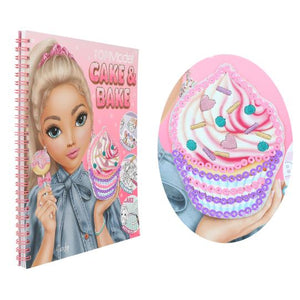 Topmodel Cake & Bake Colouring Book With Sequins - BOOKS - Beattys of Loughrea