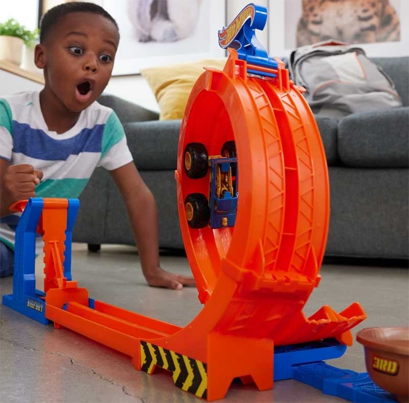 Hot Wheels Monster Trucks Loop & Flip Trophy Challenge - Bigfoot 50Th - CARS/GARAGE/TRAINS - Beattys of Loughrea