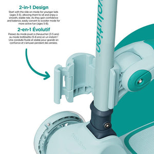 YGlider 2 In 1 Scooter - Teal - GO KART/SCOOTER/ROCKING HORSE - Beattys of Loughrea