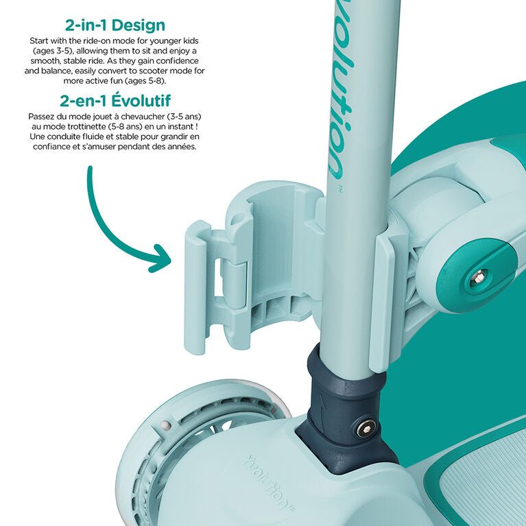 YGlider 2 In 1 Scooter - Teal - GO KART/SCOOTER/ROCKING HORSE - Beattys of Loughrea