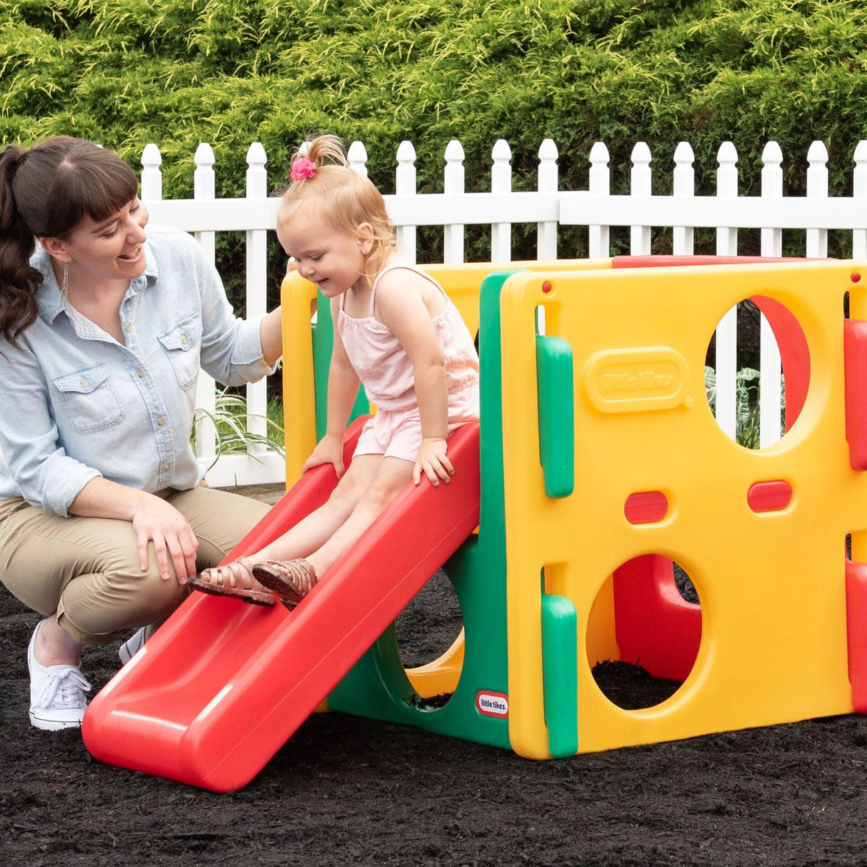 Little Tikes Junior Activity Gym - Natural - SWINGS/SLIDE OUTDOOR GAMES - Beattys of Loughrea