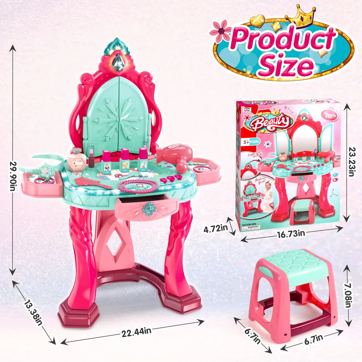 Beauty Vanity Table & Stool - ROLE PLAY - Beattys of Loughrea