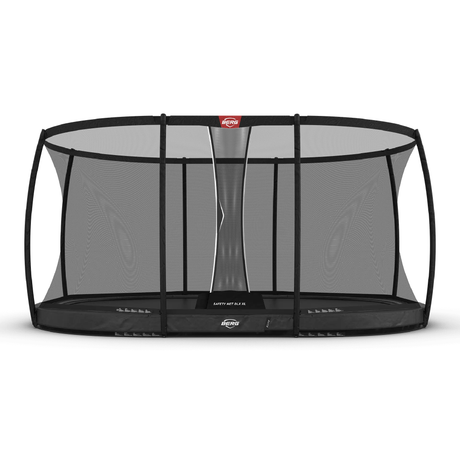 BERG Grand Elite InGround Grey 520 Oval Trampoline with Safety Net Deluxe - SWINGS/SLIDE OUTDOOR GAMES - Beattys of Loughrea