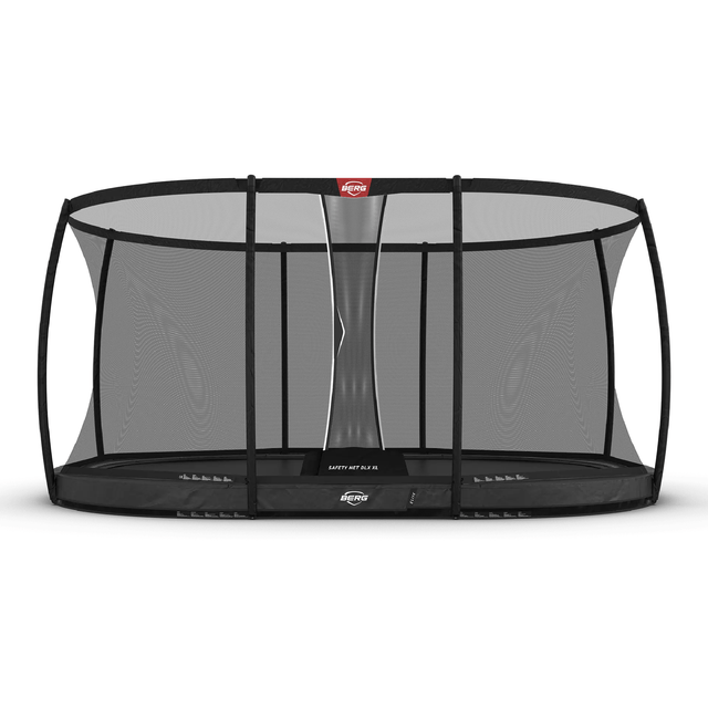BERG Grand Elite InGround Grey 520 Oval Trampoline with Safety Net Deluxe - SWINGS/SLIDE OUTDOOR GAMES - Beattys of Loughrea