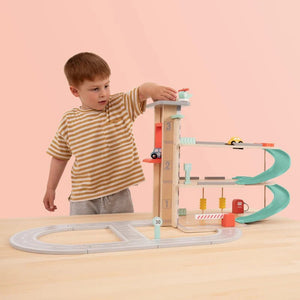 Owl & Fox Wooden Multi - storey Garage - BABY TOYS - Beattys of Loughrea