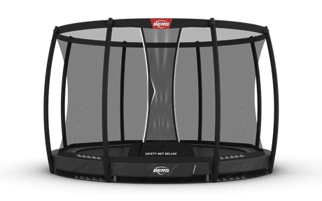 Berg Champion Inground Trampoline 330 Grey + Safety Net Deluxe - SWINGS/SLIDE OUTDOOR GAMES - Beattys of Loughrea