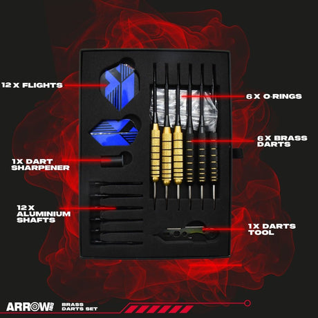 Arrow180 Brass Darts Set - RAQUETS/BALLS/GOLF/DARTS - Beattys of Loughrea