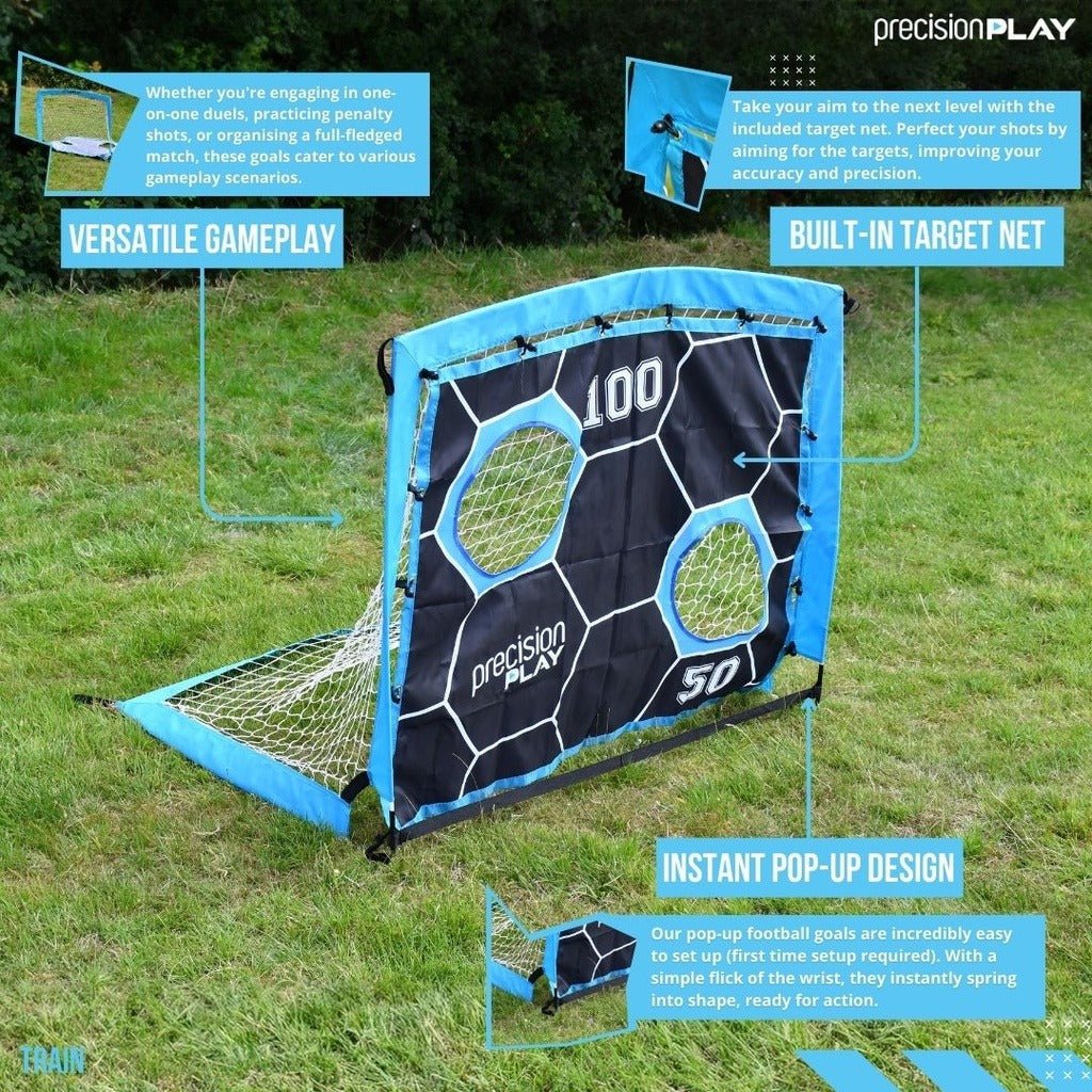 PrecisionPLAY 2in1 Pop - up Target Goal - FOOTBALL/NETS/ACCESSORIES - Beattys of Loughrea