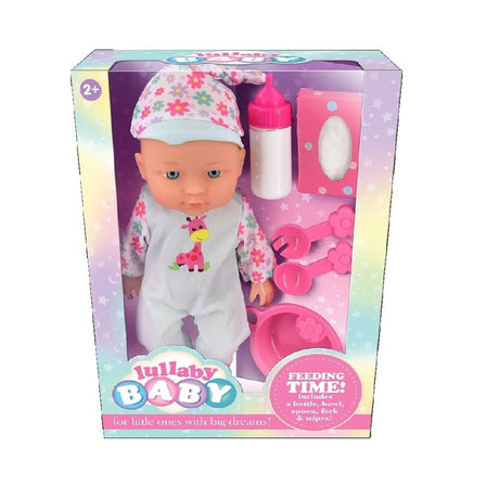 Lullaby Baby 29Cm Baby Doll Feeding Time Set - DOLL ACCESSORIES/PRAMS - Beattys of Loughrea