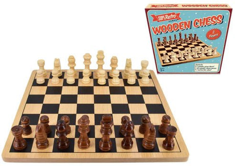 Retro Wooden Chess Game - Beattys of Loughrea | www.beattys.ie