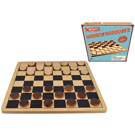 Retro Wooden Draughts Game - Beattys of Loughrea | www.beattys.ie