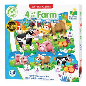 My First Puzzle Sets 4 - In - A - Box Puzzles - Farm - JIGSAWS - Beattys of Loughrea