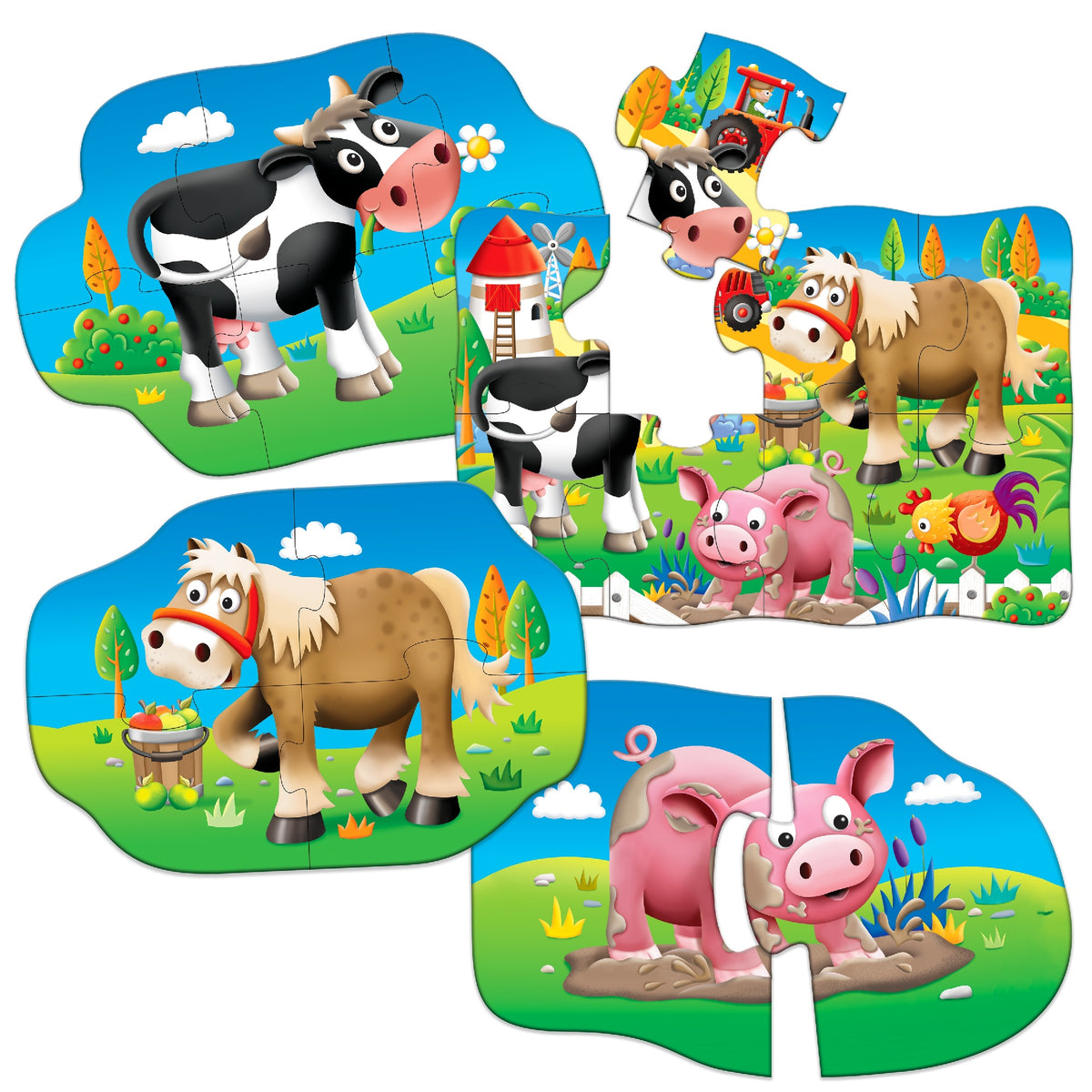 The Learning Journey My First Puzzle Set 4-in-a-Box, Farm