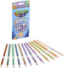 Crayola Swirl Colored Pencils 12 Pack - ART & CRAFT/MAGIC/AIRFIX - Beattys of Loughrea