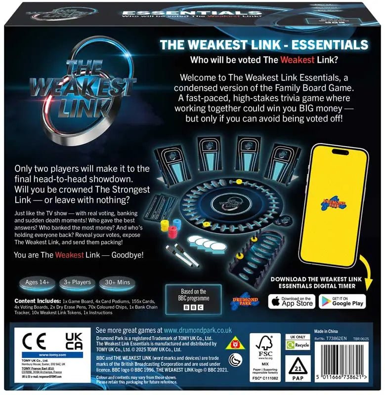 The Weakest Link Essentials Edition Board Game - BOARD GAMES / DVD GAMES - Beattys of Loughrea