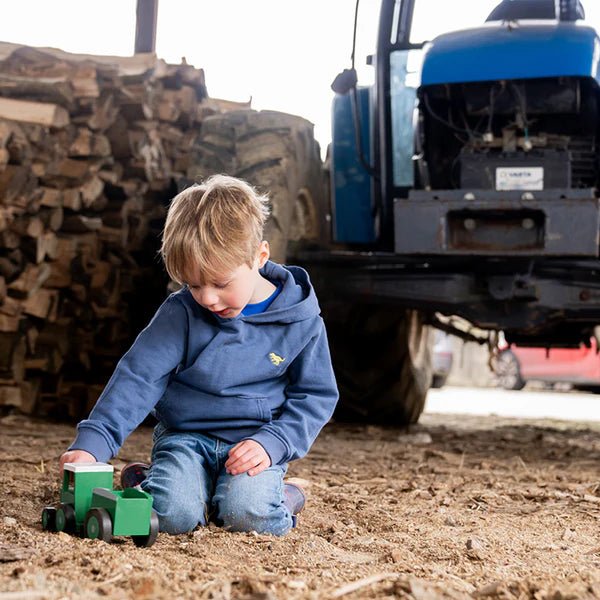 Tractor Ted & Trailer (Wooden Toy) - BABY TOYS - Beattys of Loughrea