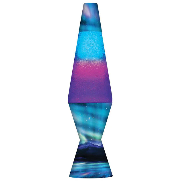 Lava Lamp Northern Lights Purple/Blue - 14.5" - ART & CRAFT/MAGIC/AIRFIX - Beattys of Loughrea