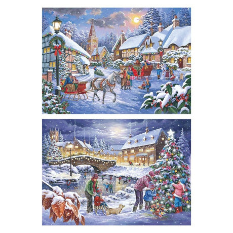 House of Puzzles Christmas Is Coming - 2 x BIG 500 Piece - JIGSAWS - Beattys of Loughrea