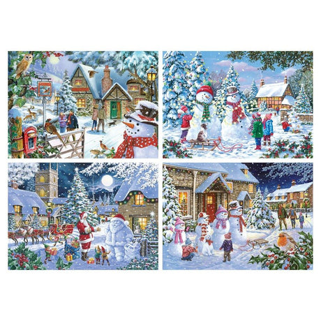 House of Puzzles Let It Snow - 4 x 500 Piece - JIGSAWS - Beattys of Loughrea