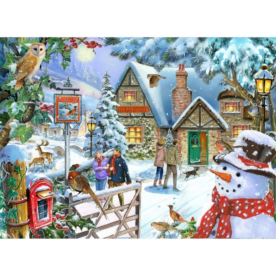 House of Puzzles Snowman's View - 1000 Piece Jigsaw Puzzle - JIGSAWS - Beattys of Loughrea
