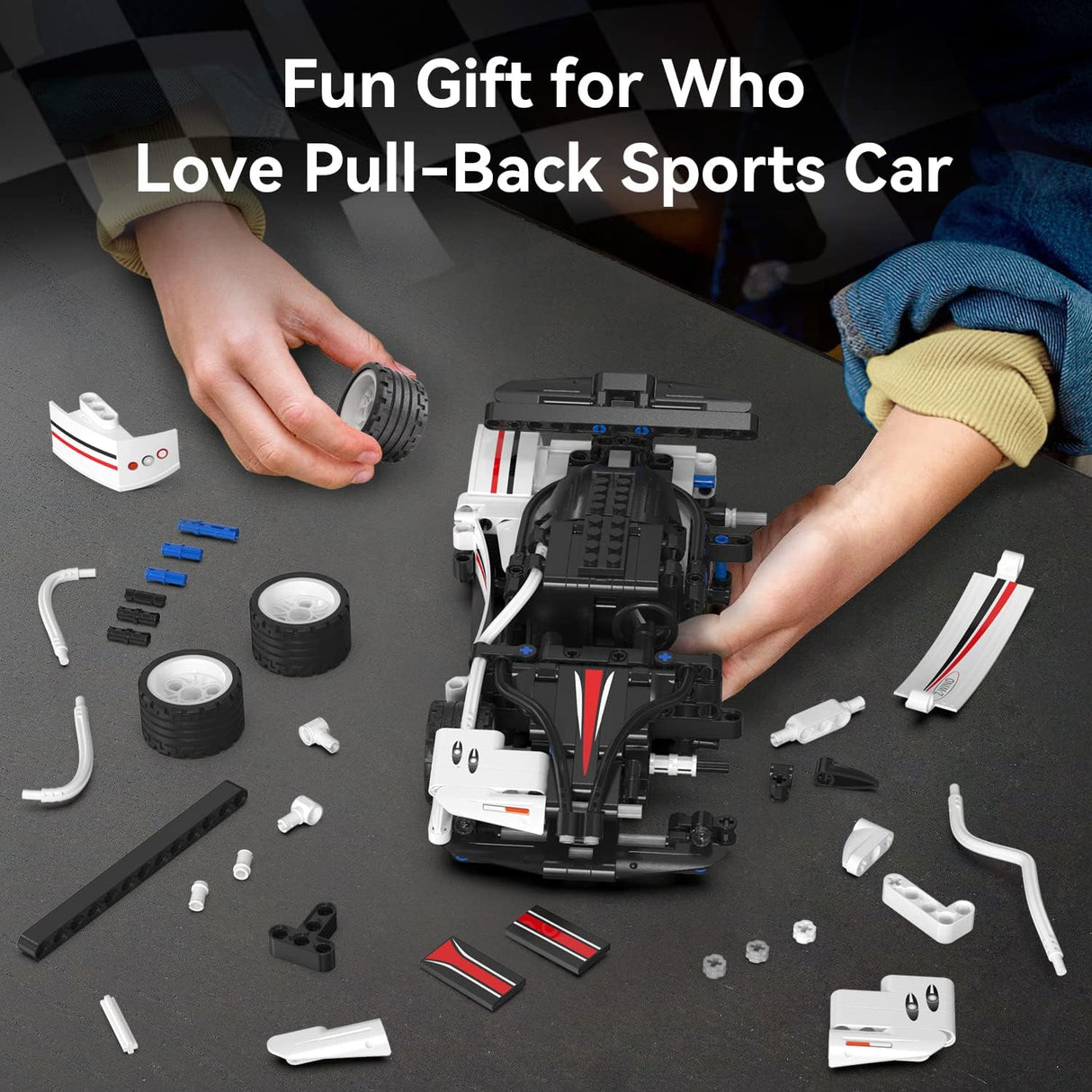 CaDA Bricks Z - Wind Pullback Car Construction Set - CONSTRUCTION - LEGO/KNEX ETC - Beattys of Loughrea