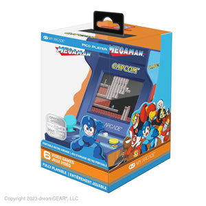Mega Man Pico Player 3.7" Portable Retro Arcade (6 Games in 1) - PLAYSTATION/NINTENDO/GAMEBOY/XBOX - Beattys of Loughrea
