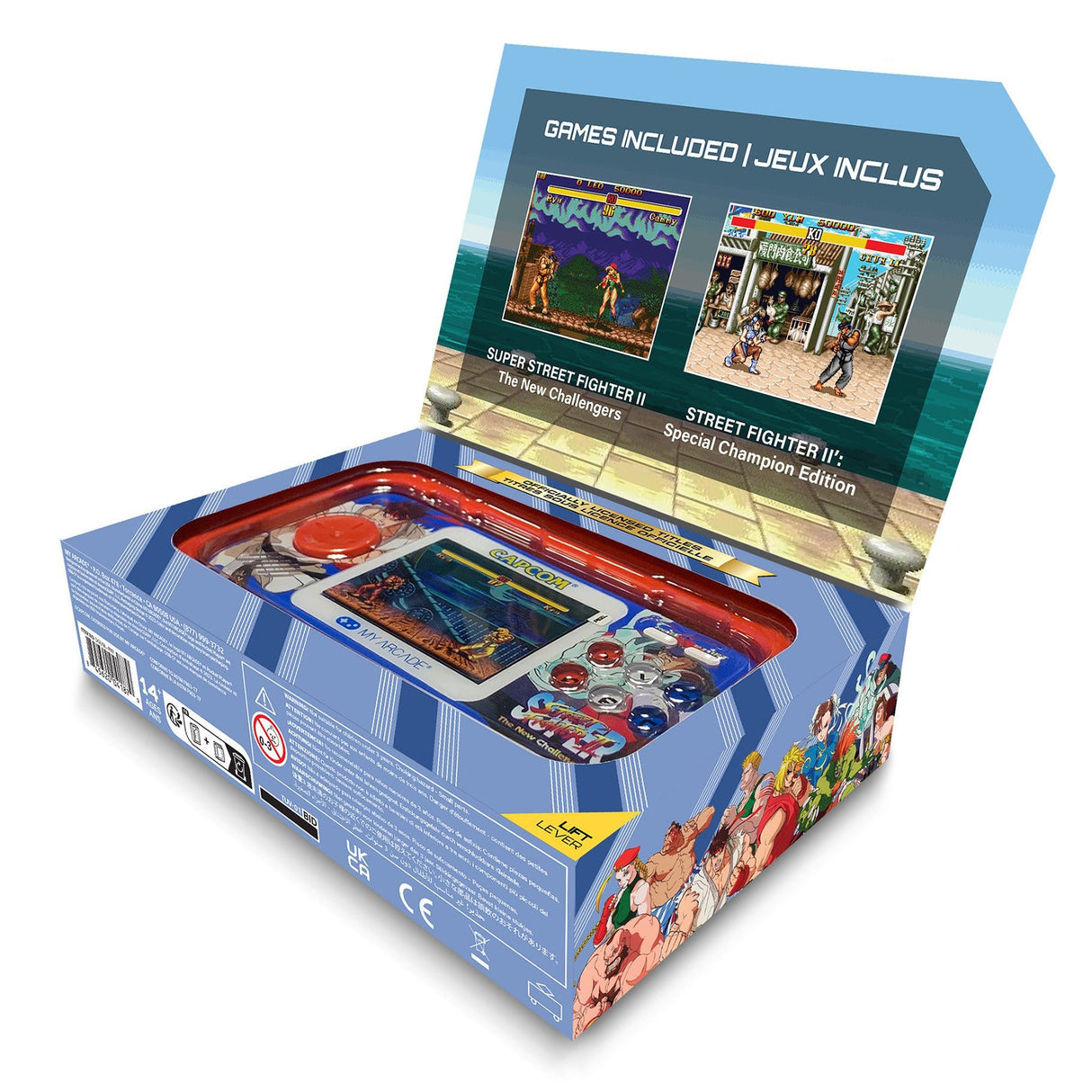 Super Street Fighter II Pocket Player Pro Portable Gaming System (2 Games In 1) - PLAYSTATION/NINTENDO/GAMEBOY/XBOX - Beattys of Loughrea