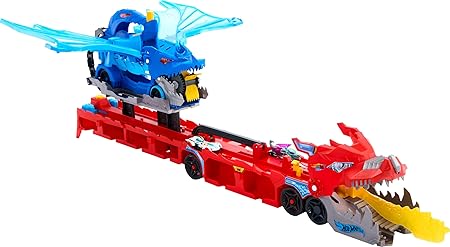 Hot Wheels City Ultimate Dual Dragon Hauler Playset - CARS/GARAGE/TRAINS - Beattys of Loughrea