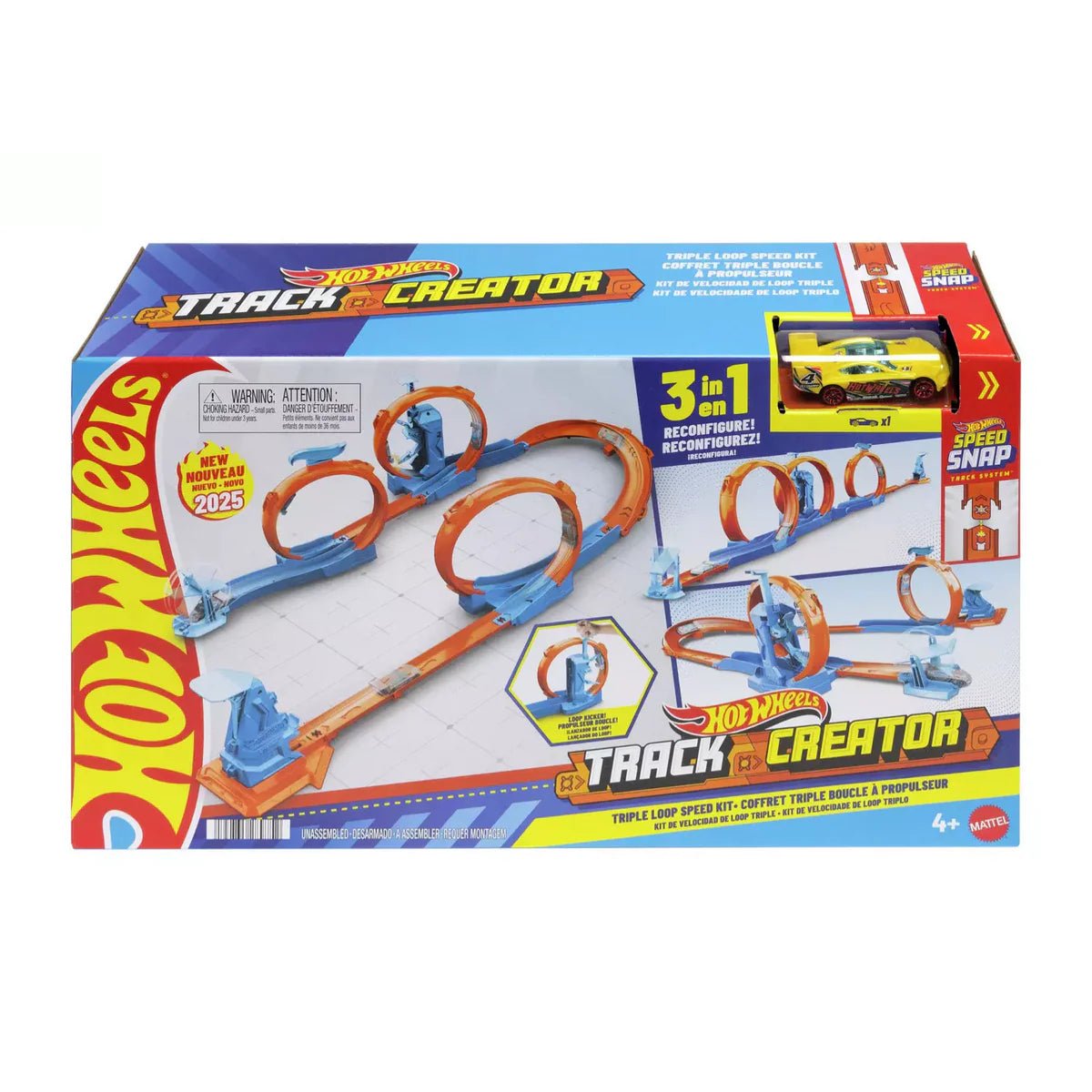 Hot Wheels Track Creator Triple Loop Frenzy Kit - CARS/GARAGE/TRAINS - Beattys of Loughrea