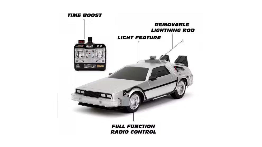 Back to the Future Time Machine DeLorean Remote Control Vehicle 1:16 Scale