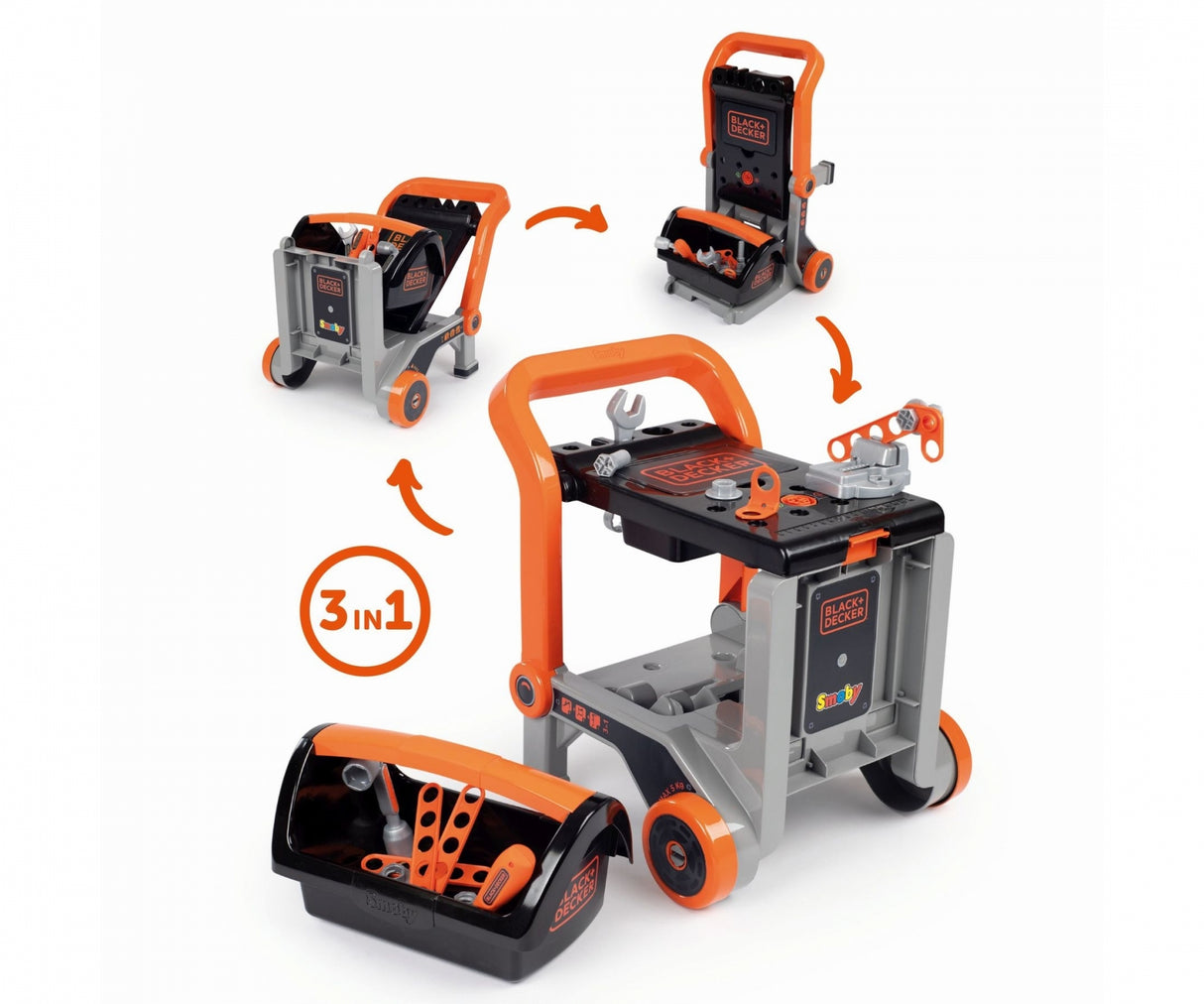 Smoby Black+Decker Bricolo Devil Workmate - Beattys of Loughrea | www.beattys.ie